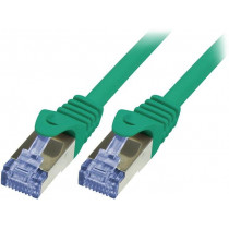 CQ3015S; Patch cord; S/FTP; 6a; stranded; Cu; LSZH; green; 0.25m; 26AWG; LOGILINK
