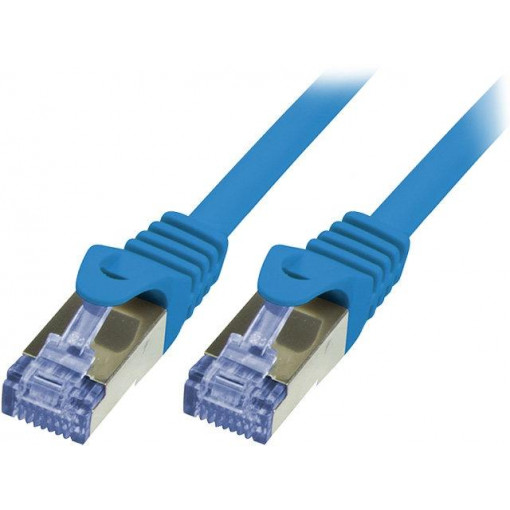 CQ3016S; Patch cord; S/FTP; 6a; stranded; Cu; LSZH; blue; 0.25m; 26AWG; LOGILINK