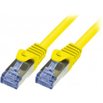 CQ3017S; Patch cord; S/FTP; 6a; stranded; Cu; LSZH; yellow; 0.25m; 26AWG; LOGILINK