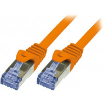 CQ3018S; Patch cord; S/FTP; 6a; stranded; Cu; LSZH; orange; 0.25m; 26AWG; LOGILINK