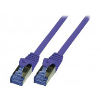 CQ303VS; Patch cord; S/FTP; 6a; stranded; Cu; LSZH; violet; 1m; 27AWG; LOGILINK