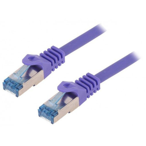CQ305VS; Patch cord; S/FTP; 6a; stranded; Cu; LSZH; violet; 2m; 27AWG; LOGILINK