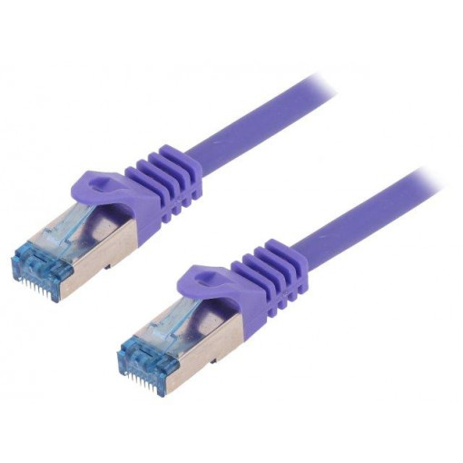 CQ306VS; Patch cord; S/FTP; 6a; stranded; Cu; LSZH; violet; 3m; 27AWG; LOGILINK