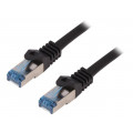 CQ3103S; Patch cord; S/FTP; 6a; stranded; Cu; LSZH; black; 15m; 27AWG; LOGILINK