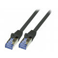 CQ3143S; Patch cord; S/FTP; 6a; stranded; Cu; LSZH; black; 50m; 27AWG; LOGILINK