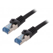 CQ4013S; Patch cord; S/FTP; 6a; stranded; Cu; LSZH; black; 250mm; 26AWG; LOGILINK