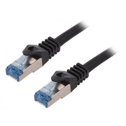 CQ4013S; Patch cord; S/FTP; 6a; stranded; Cu; LSZH; black; 250mm; 26AWG; LOGILINK