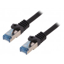 CQ4043S; Patch cord; S/FTP; 6a; stranded; Cu; LSZH; black; 1.5m; 26AWG; LOGILINK