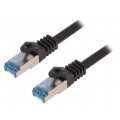 CQ4093S; Patch cord; S/FTP; 6a; stranded; Cu; LSZH; black; 10m; 26AWG; LOGILINK