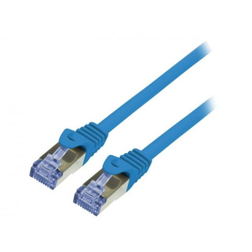 CQ5026S; Patch cord; S/FTP; 6a; stranded; Cu; LSZH; blue; 0.5m; 26AWG; LOGILINK