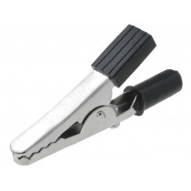 ; Crocodile clip; 60VDC; black; Grip capac: max.15mm; 