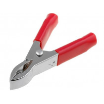 ; Crocodile clip; 15A; Grip capac: max.19mm; Overall len: 65mm; red; 