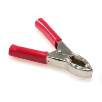 ; Crocodile clip; 30A; Grip capac: max.25mm; Overall len: 80mm; red; 