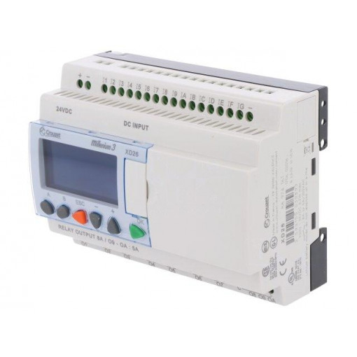 88974161; Programmable relay; IN: 16; Anal.in: 6; OUT: 10; OUT 1: relay; 24VDC; CROUZET