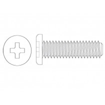 ; Screw; M5x20; Head: cheese head; Phillips; polyamide; Colour: white; FIX&FASTEN
