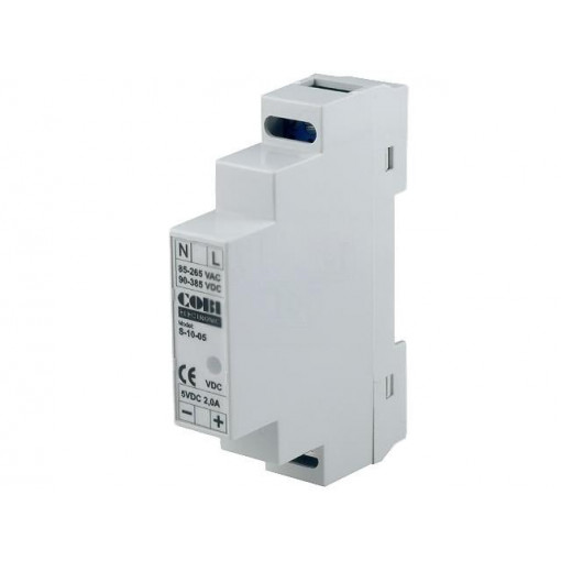 S-10-05; Power supply: switched-mode; 10W; 5VDC; 2A; 85÷265VAC; 90÷350VDC; COBI ELECTRONIC S-10-05; Power supply: switched-mode; 10W; 5VDC; 2A; 85÷265VAC; 90÷350VDC; COBI ELECTRONIC