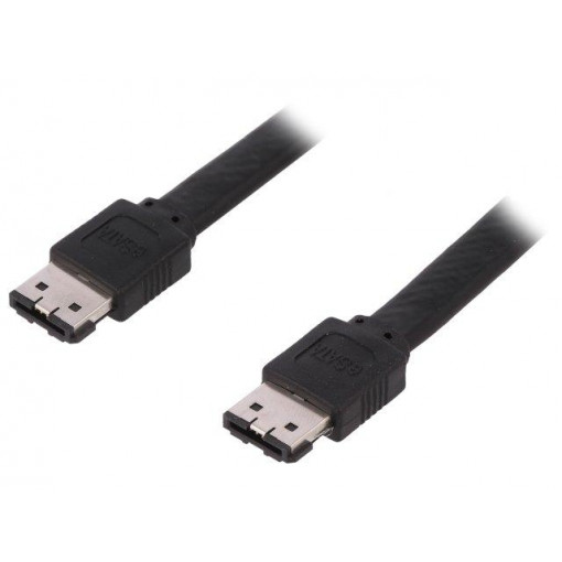 ; Cable: ESATA; both sides,eSATA I-Type plug; 750mm; black; LOGILINK ; Cable: ESATA; both sides,eSATA I-Type plug; 750mm; black; LOGILINK