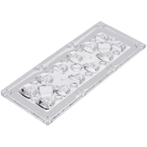 CS12862_STRADA-IP-2X6-DWC; LED lens; rectangular; transparent; H: 7.92mm; Application: LH351Z; LEDIL
