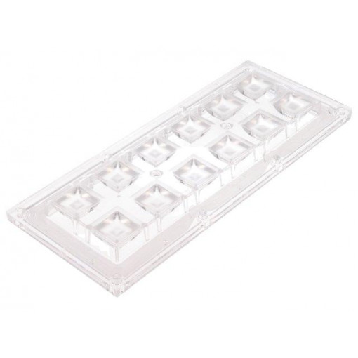 CS14130_HB-IP-2X6-W; LED lens; rectangular; transparent; 50÷67°; H: 11.4mm; LEDIL