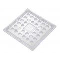 CS16323_STRADELLA-IP-28-HB-M; LED lens; square; Mat: PMMA plexiglass; transparent; H: 9.5mm; LEDIL CS16323_STRADELLA-IP-28-HB-M; LED lens; square; Mat: PMMA plexiglass; transparent; H: 9.5mm; LEDIL