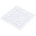 CS16324_STRADELLA-IP-28-HB-W; LED lens; square; Mat: PMMA plexiglass; transparent; H: 9.5mm; LEDIL CS16324_STRADELLA-IP-28-HB-W; LED lens; square; Mat: PMMA plexiglass; transparent; H: 9.5mm; LEDIL