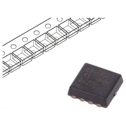 CSD17578Q3AT; Transistor: N-MOSFET; unipolar; 30V; 20A; 37W; VSONP8; 3.3x3.3mm; TEXAS INSTRUMENTS