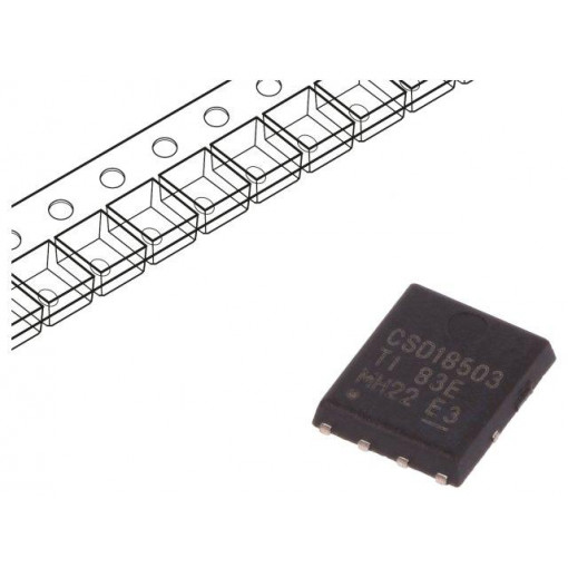 CSD18503Q5AT; Transistor: N-MOSFET; unipolar; 40V; 100A; 120W; VSONP8; 5x6mm; TEXAS INSTRUMENTS
