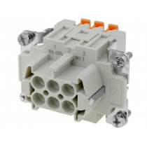 CSHF 06; Connector: HDC; female; CSH; PIN: 6; 6+PE; size 44.27; 16A; 400V; ILME