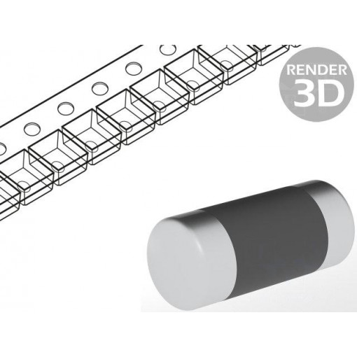 CSRV0207FTDT6800; Resistor: thin film; SMD; 0207 melf; 680Ω; 1W; ±1%; Ø2.2x5.9mm; Viking