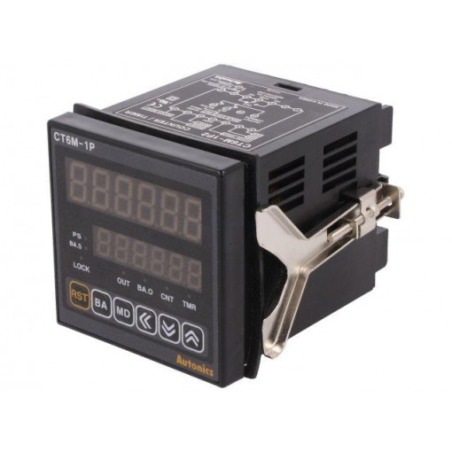 CT6M-1P2; Counter: electronical; 2x LED; time/pulses; SPDT; IN 1: NPN,PNP; AUTONICS