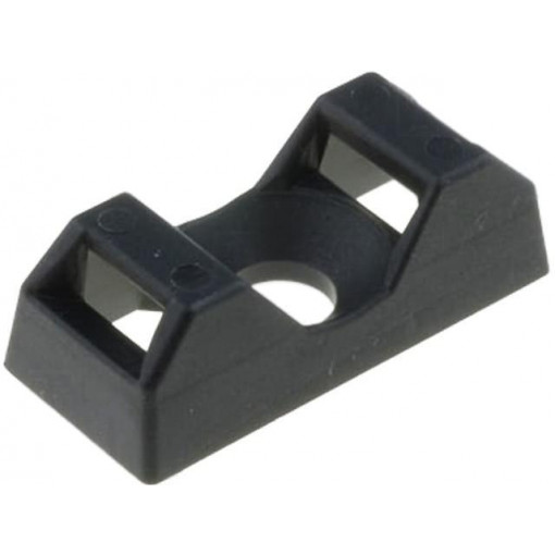 151-10930; Screw mounted clamp; UL94V-2; black; Tie width: 5mm; Ht: 6.7mm; HELLERMANNTYTON 151-10930; Screw mounted clamp; UL94V-2; black; Tie width: 5mm; Ht: 6.7mm; HELLERMANNTYTON