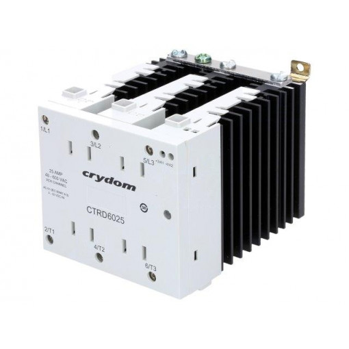 CTRD6025; Relay: solid state; Ucntrl: 4÷32VDC; 25A; 48÷600VAC; 3-phase; CRYDOM CTRD6025; Relay: solid state; Ucntrl: 4÷32VDC; 25A; 48÷600VAC; 3-phase; CRYDOM