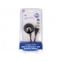 CU0013B; Cable; USB 2.0; USB A socket,USB A plug; nickel plated; 1.5m; LOGILINK