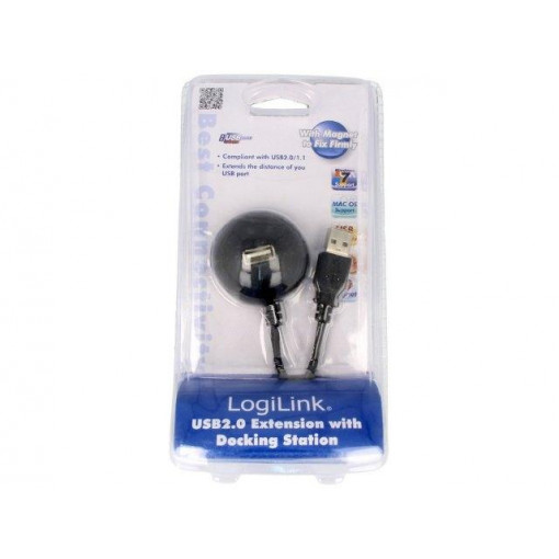 CU0013B; Cable; USB 2.0; USB A socket,USB A plug; nickel plated; 1.5m; LOGILINK
