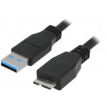 CU0028; Cable; USB 3.0; USB A plug,USB B micro plug; nickel plated; 3m; LOGILINK