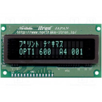CU16025-UW2J; Display: VFD; alphanumeric; 16x2; Char: 4.759mm; 350cd/m2; PIN: 20; NORITAKE Itron