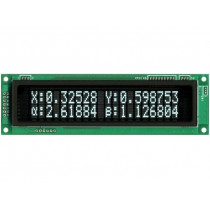 CU20029-UW1J; Display: VFD; alphanumeric; 20x2; Char: 9.2mm; 350cd/m2; PIN: 20; NORITAKE Itron