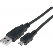 CU271-008-PB; Cable; USB 2.0; USB A plug,USB B micro plug; 0.8m; black; VCOM