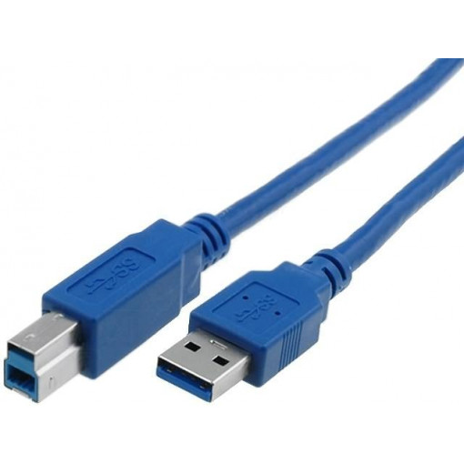 CU301-018-PB; Cable; USB 3.0; USB A plug,USB B plug; nickel plated; 1.8m; blue; VCOM