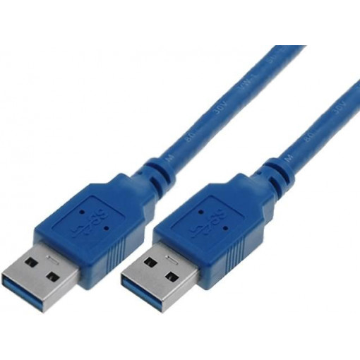 CU303-030-PB; Cable; USB 3.0; USB A plug,both sides; nickel plated; 3m; blue; VCOM