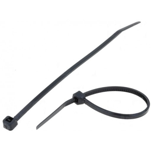 CVR140SW; Cable tie; L: 142mm; W: 2.5mm; polyamide; 78.5N; black; Ømax: 35mm; KSS WIRING
