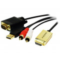 CV0052A; Cable; D-Sub 15pin HD plug,HDMI plug,RCA plug x2,USB A plug; LOGILINK