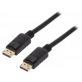 CV0074; Cable; DisplayPort 1.2; DisplayPort plug,both sides; 5m; black; LOGILINK