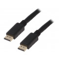 CV0077; Cable; DisplayPort 1.2; DisplayPort plug,both sides; 10m; black; LOGILINK