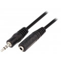 CV202-018-PB; Cable; Jack 3.5mm socket,Jack 3.5mm plug; 1.8m; black; VCOM CV202-018-PB; Cable; Jack 3.5mm socket,Jack 3.5mm plug; 1.8m; black; VCOM