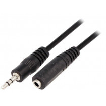 CV202-030-PB; Cable; Jack 3.5mm socket,Jack 3.5mm plug; 3m; black; VCOM