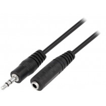 CV202-050-PB; Cable; Jack 3.5mm socket,Jack 3.5mm plug; 5m; black; VCOM