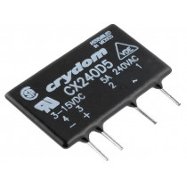 CX240D5; Relay: solid state; Ucntrl: 3÷15VDC; 5A; 12÷280VAC; THT; SIP; CRYDOM