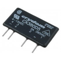CX380D5; Relay: solid state; Ucntrl: 4÷15VDC; 5A; 48÷530VAC; THT; SIP; CRYDOM