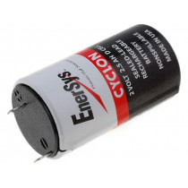 0810-0004; Re-battery: acid-lead; 2V; 2.5Ah; Size: D; AGM; Ø34x60mm; -85÷85°C; ENERSYS